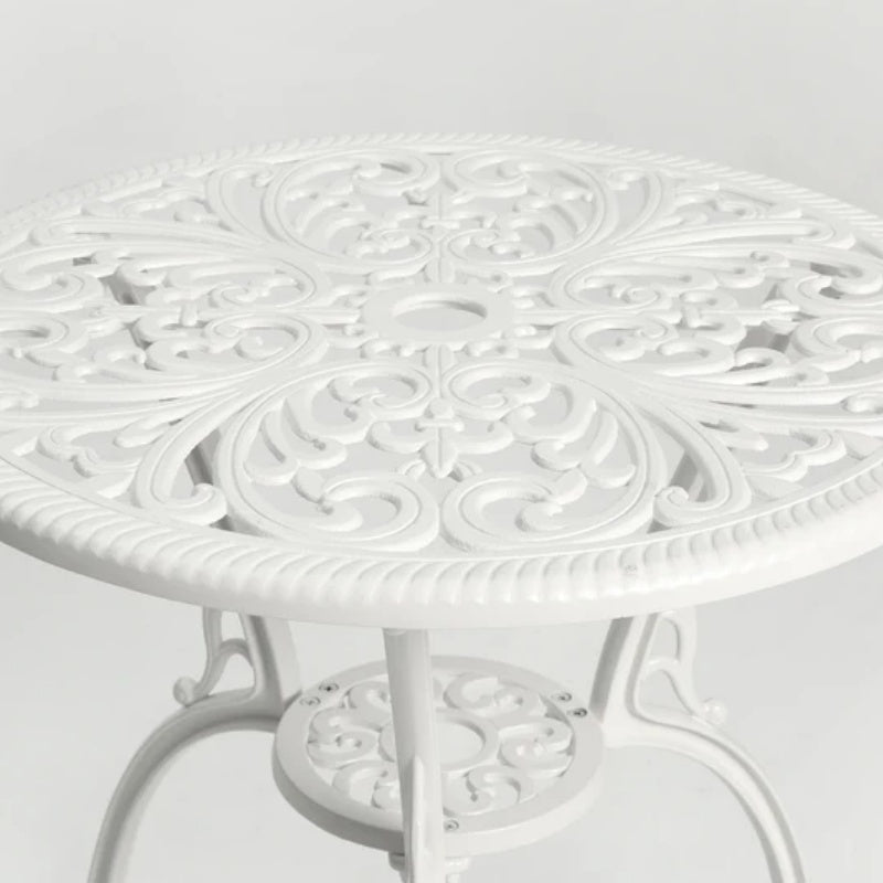 Best Choice Products 3-Piece Outdoor Rust-Resistant Cast Aluminum Patio Bistro Set white-海智集-Default-