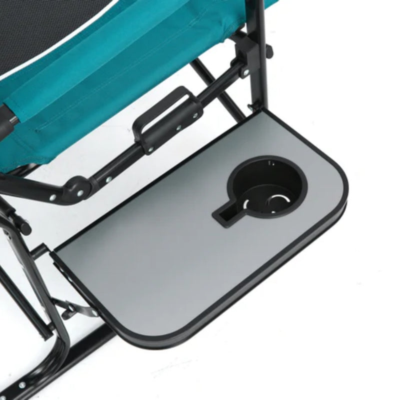 Camping Directors Chair, Heavy Duty,Oversized Portable Folding Chair with Side Table, Pocket for Beach, Fishing,Trip,Picnic,Lawn Blue-海智集-Default-