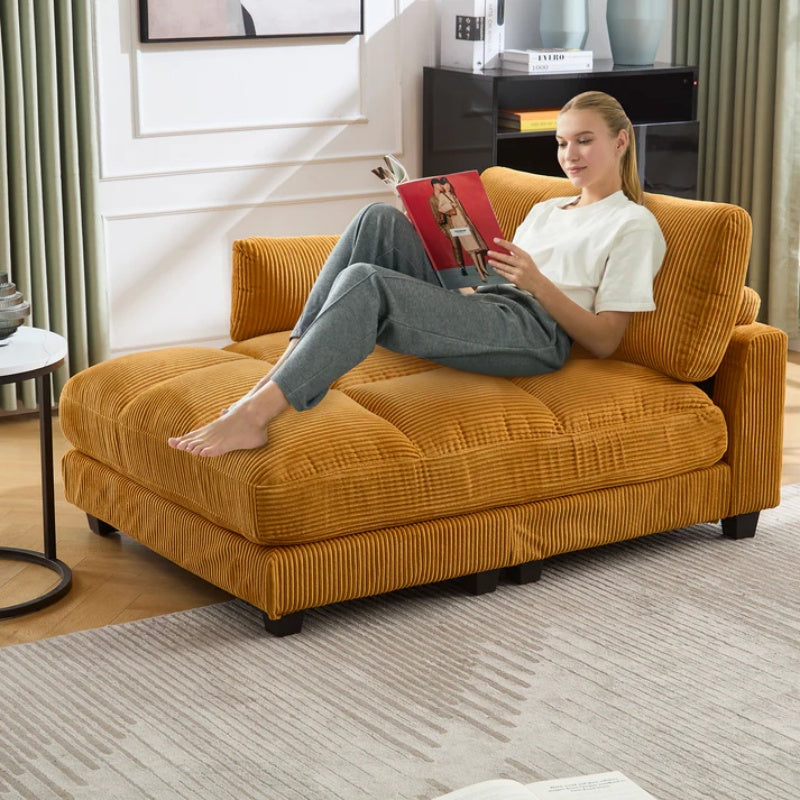 UNITED WE WIN Sleeper Sofa Couch Bed,Oversized Chaise Lounge Chair Cozy Cloud Couch-海智集-Default-