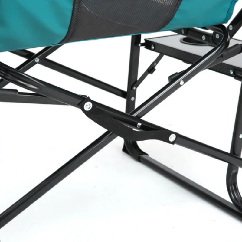 Camping Directors Chair, Heavy Duty,Oversized Portable Folding Chair with Side Table, Pocket for Beach, Fishing,Trip,Picnic,Lawn Blue-海智集-Default-