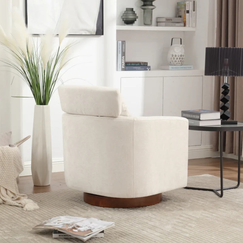 COOLMORE 360 degree rotation design, multi-gear adjustment backrest, soft and comfortable chenille fabric, ergonomic design of the living room chair-海智集-Default-