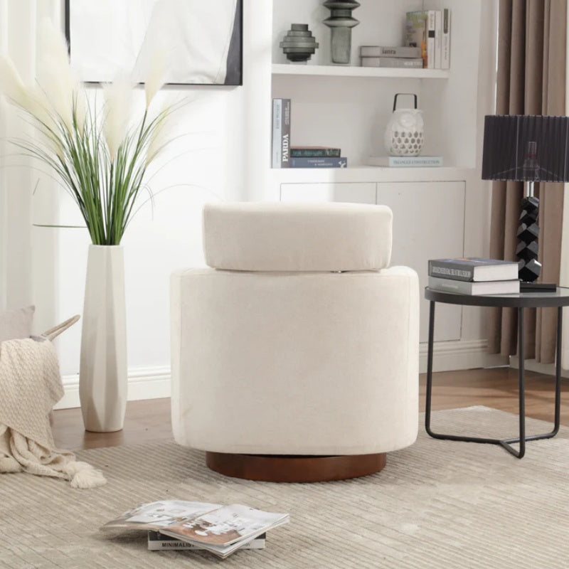 COOLMORE 360 degree rotation design, multi-gear adjustment backrest, soft and comfortable chenille fabric, ergonomic design of the living room chair-海智集-Default-