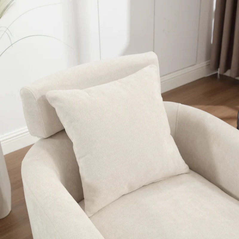 COOLMORE 360 degree rotation design, multi-gear adjustment backrest, soft and comfortable chenille fabric, ergonomic design of the living room chair-海智集-Default-