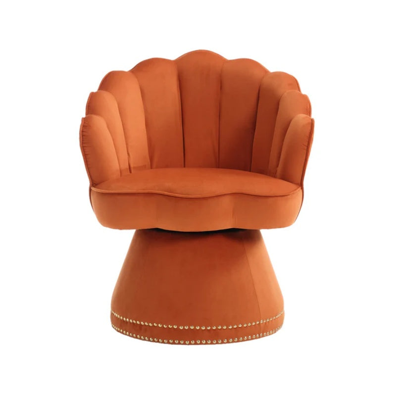 COOLMORE Swivel Barrel Chair, Comfy Round Accent Sofa Chair for Living Room, 360 Degree Swivel Barrel Club Chair, Leisure Arm Chair for Nursery, Hotel, Bedroom, Office, Lounge-海智集-Default-