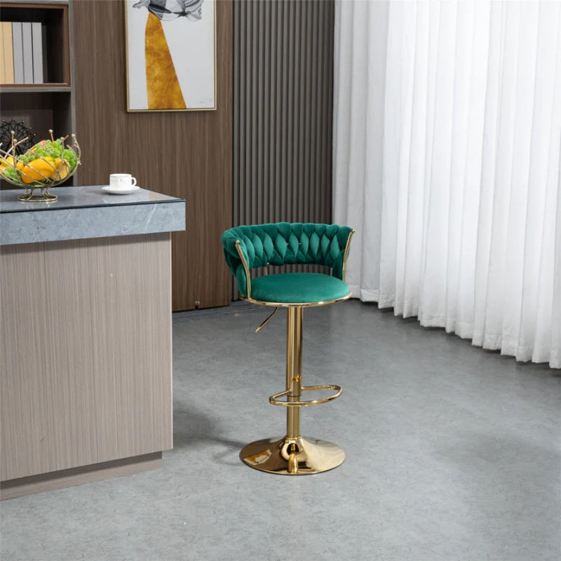 COOLMORE Swivel Bar Stools Set of 2 Adjustable Counter Height Chairs with Footrest for Kitchen, Dining Room 2PC/SET-海智集-Default-