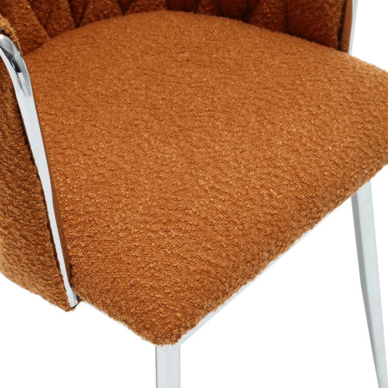 COOLMORE Leisure Dining Chairs Accent Chair Velvet Accent Lounge Chair With Metal Feet 2PC/SET-海智集-Default-