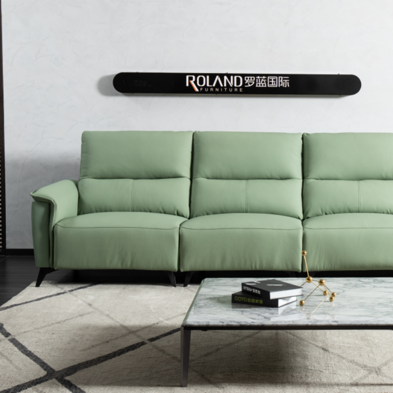 The elegant genuine leather sofa is soft, concave, easy to clean and not easily scratched-海智集-