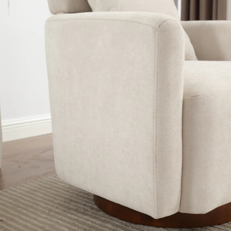 COOLMORE 360 degree rotation design, multi-gear adjustment backrest, soft and comfortable chenille fabric, ergonomic design of the living room chair-海智集-Default-