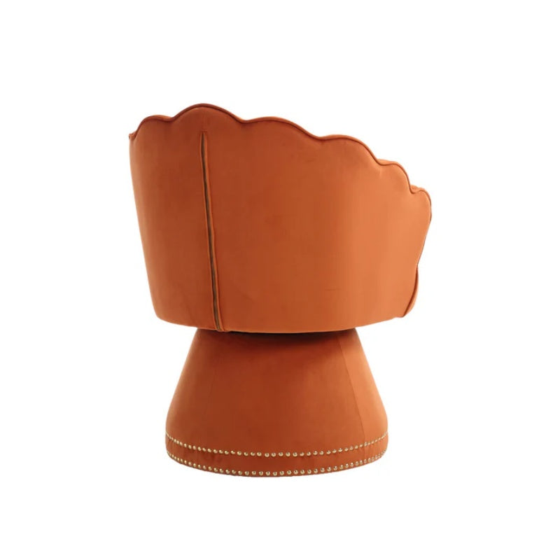 COOLMORE Swivel Barrel Chair, Comfy Round Accent Sofa Chair for Living Room, 360 Degree Swivel Barrel Club Chair, Leisure Arm Chair for Nursery, Hotel, Bedroom, Office, Lounge-海智集-Default-