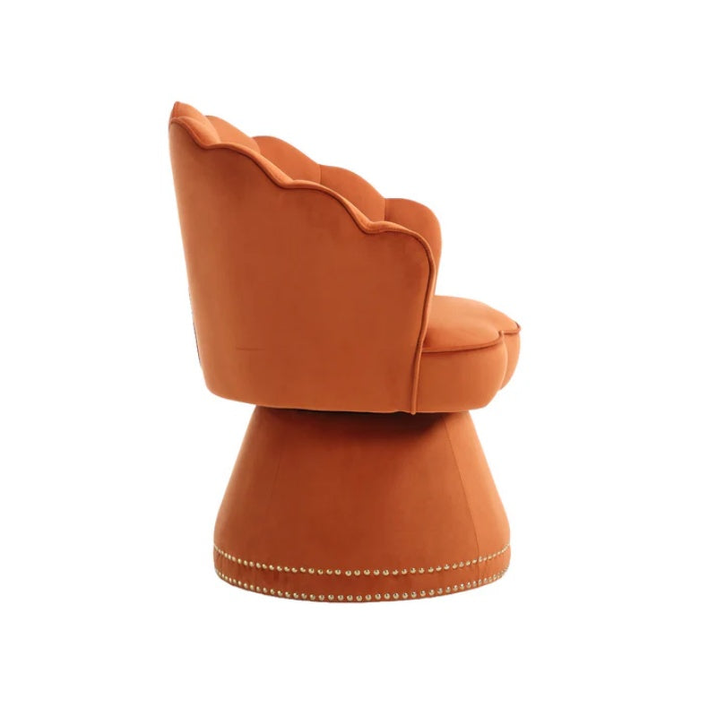 COOLMORE Swivel Barrel Chair, Comfy Round Accent Sofa Chair for Living Room, 360 Degree Swivel Barrel Club Chair, Leisure Arm Chair for Nursery, Hotel, Bedroom, Office, Lounge-海智集-Default-