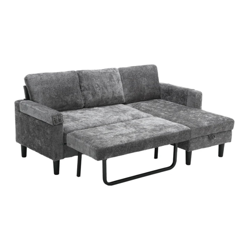 UNITED Sectional Sofa Reversible Sectional Sleeper Sectional Sofa with Storage Chaise-海智集-Default-