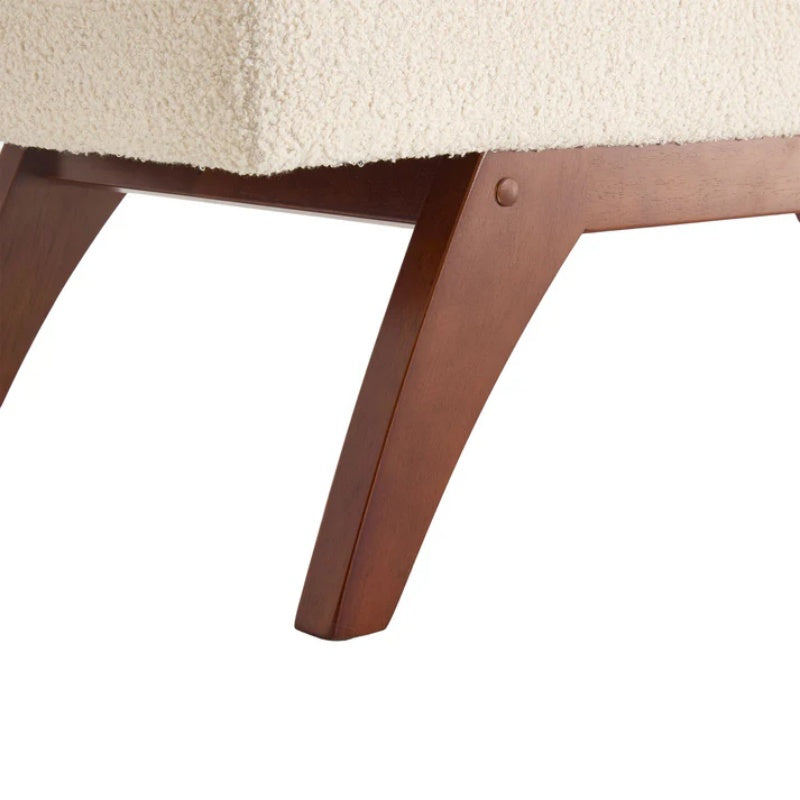 COOLMORE Teddy wool fabric, solid wood feet for solid weighing, and bed end stool with storage function-海智集-Default-