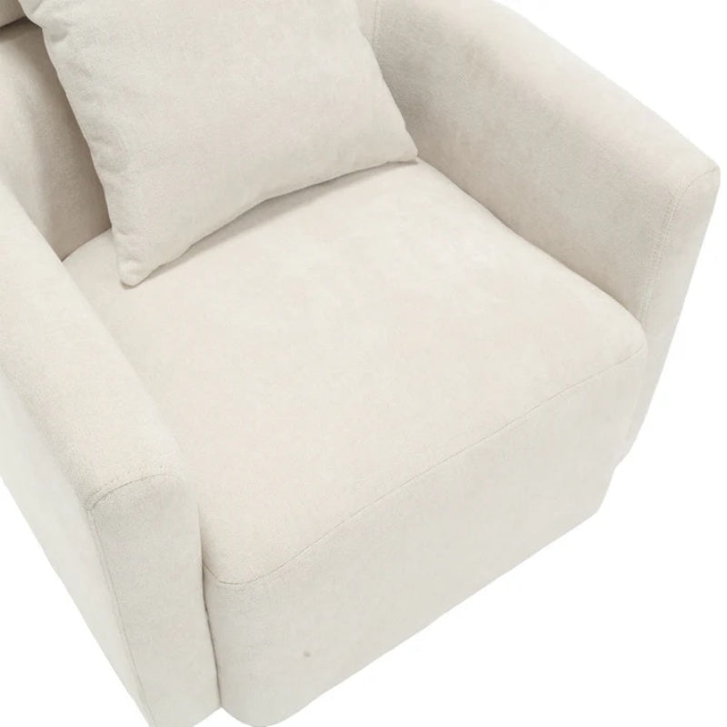 COOLMORE 360 degree rotation design, multi-gear adjustment backrest, soft and comfortable chenille fabric, ergonomic design of the living room chair-海智集-Default-