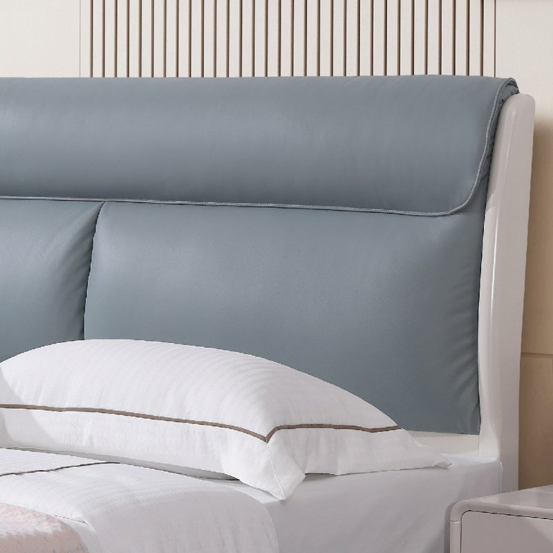Karan Meishu Series latex leather bed, modern, simple and high-end solid wood soft package A53#-海智集-