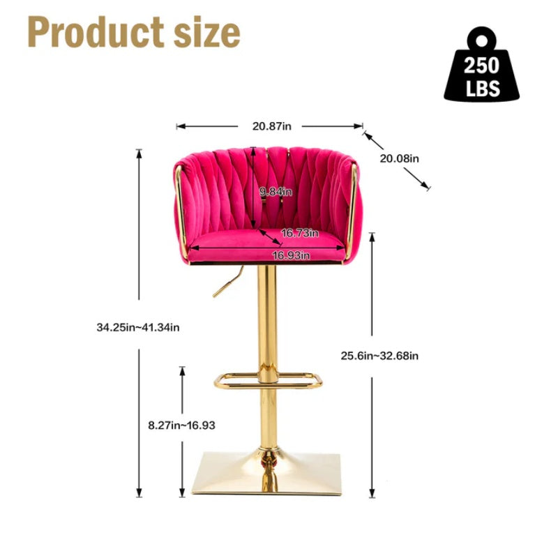 COOLMORE Vintage Bar Stools with Back and Footrest Counter Height Dining Chairs 2PC /SET-海智集-Default-