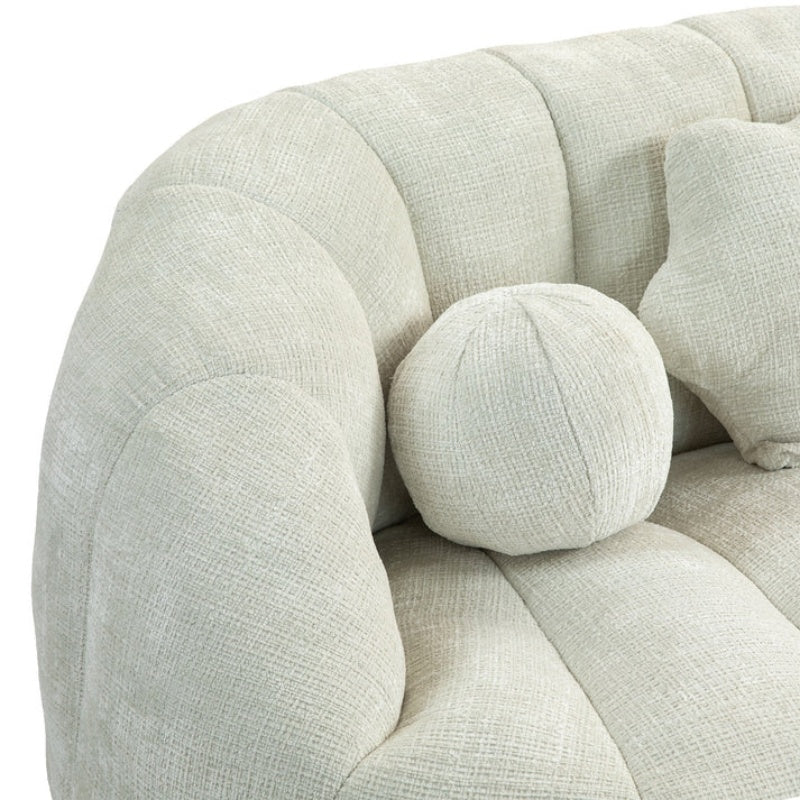 High Back Bean Bag Sofa Couch for Adults and Kids, Comfortable White Chenille Lounger, Indoor & Outdoor Use-海智集-Default-