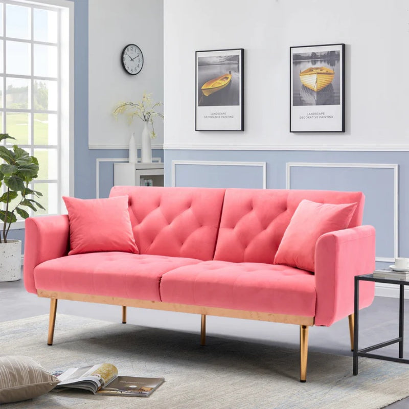 COOLMORE Velvet Sofa , Accent sofa .loveseat sofa with metal feet-海智集-Default-