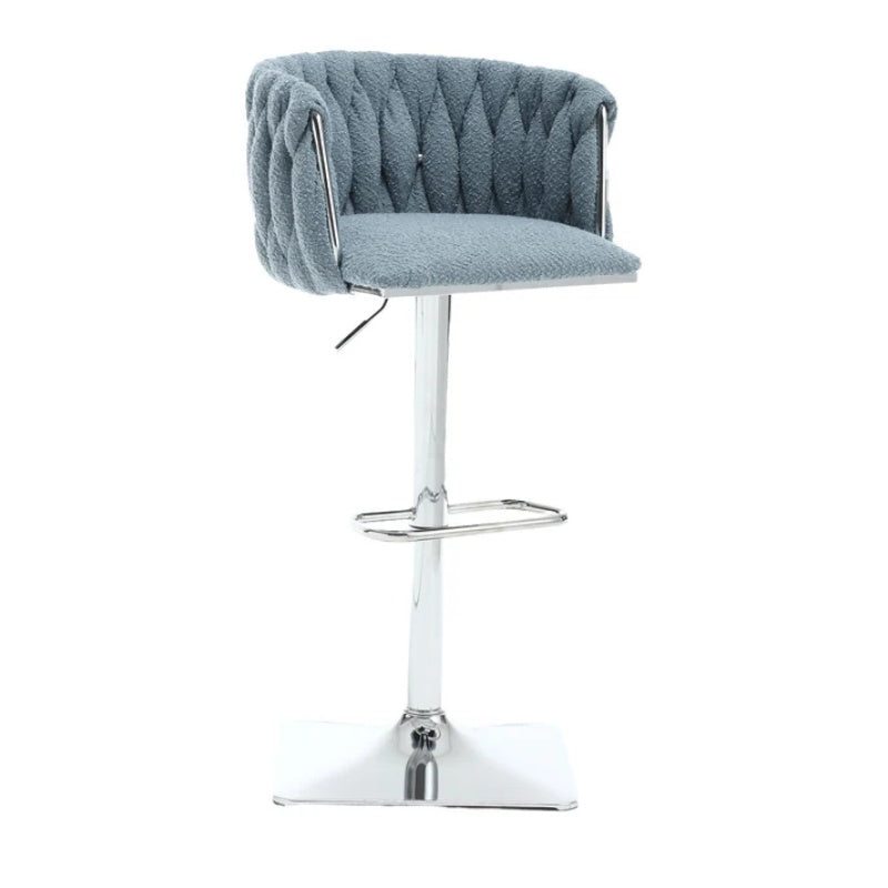 COOLMORE Vintage Bar Stools with Back and Footrest Counter Height Dining Chairs 2PC/SET-海智集-Default-