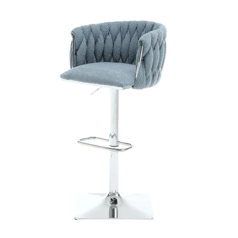 COOLMORE Vintage Bar Stools with Back and Footrest Counter Height Dining Chairs 2PC/SET-海智集-Default-