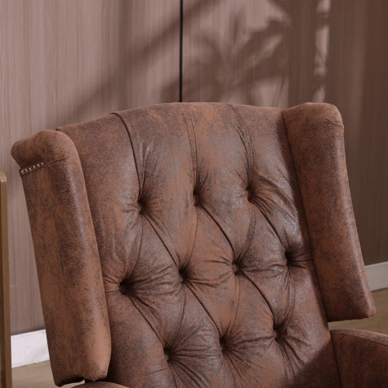 COOLMORE Rocking Recliner Chair,360 Degree Swivel Nursery Rocking Chair,Glider Chair,Modern Small Rocking Swivel Recliner Chair for Bedroom,Living Room Chair Home Theater Seat (Coffee)-海智集-Default-