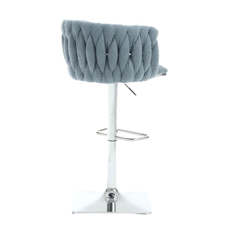 COOLMORE Vintage Bar Stools with Back and Footrest Counter Height Dining Chairs 2PC/SET-海智集-Default-