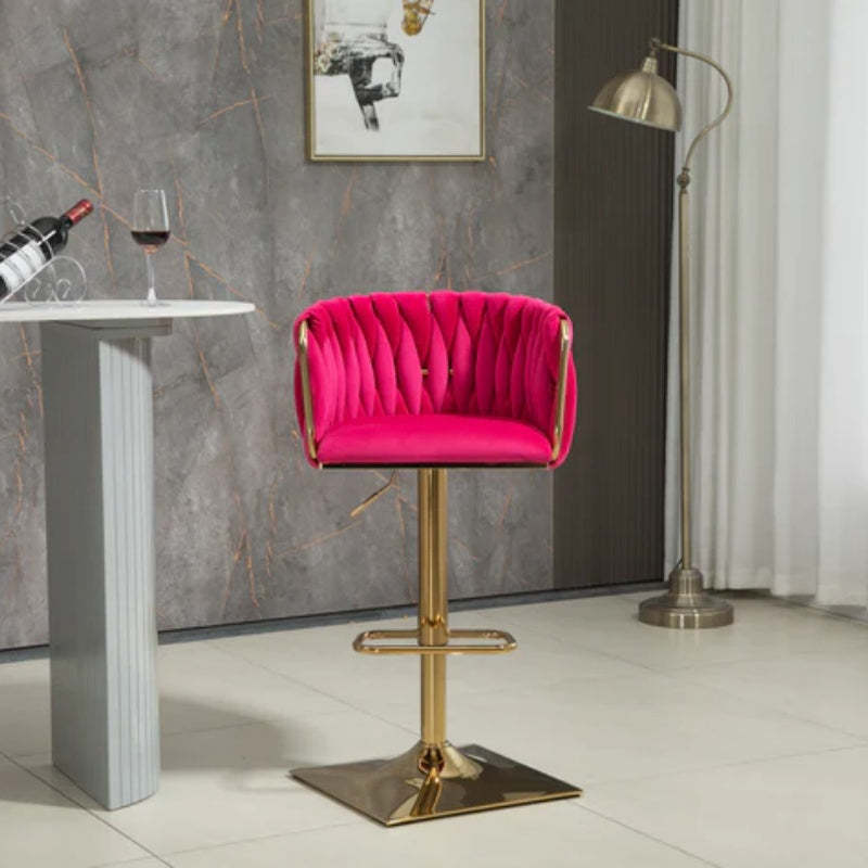 COOLMORE Vintage Bar Stools with Back and Footrest Counter Height Dining Chairs 2PC /SET-海智集-Default-