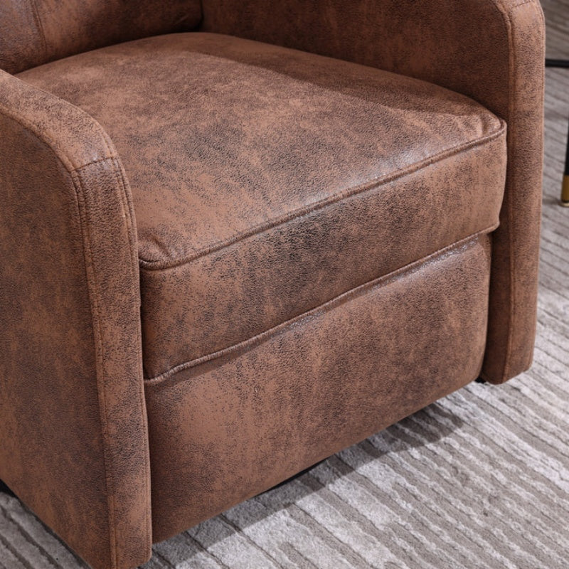 COOLMORE Rocking Recliner Chair,360 Degree Swivel Nursery Rocking Chair,Glider Chair,Modern Small Rocking Swivel Recliner Chair for Bedroom,Living Room Chair Home Theater Seat (Coffee)-海智集-Default-