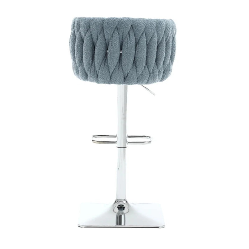 COOLMORE Vintage Bar Stools with Back and Footrest Counter Height Dining Chairs 2PC/SET-海智集-Default-