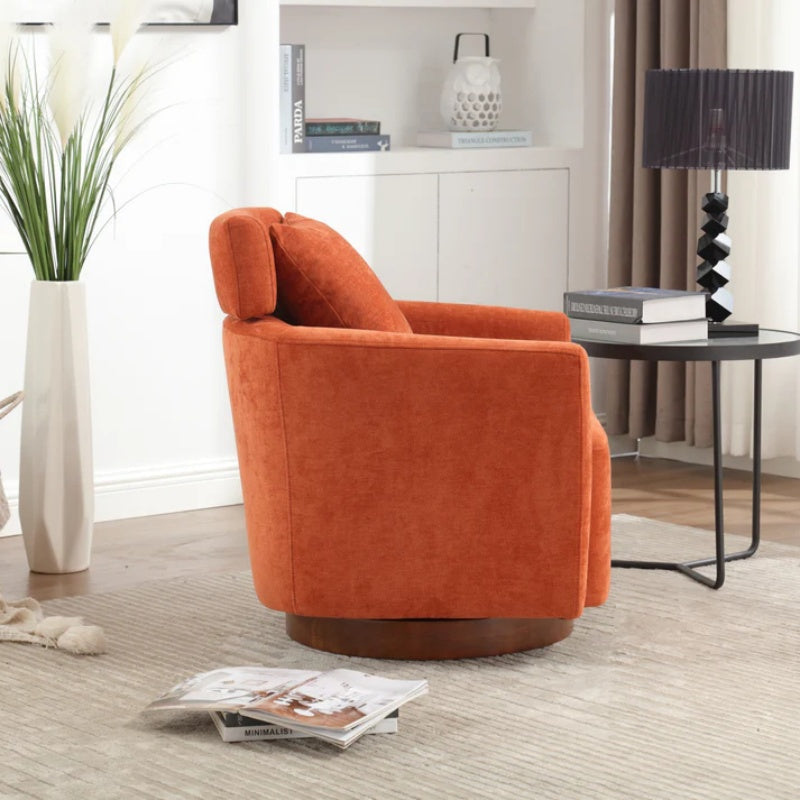 COOLMORE 360 degree rotation design, multi-gear adjustment backrest, soft and comfortable chenille fabric, ergonomic design of the living room chair-海智集-Default-