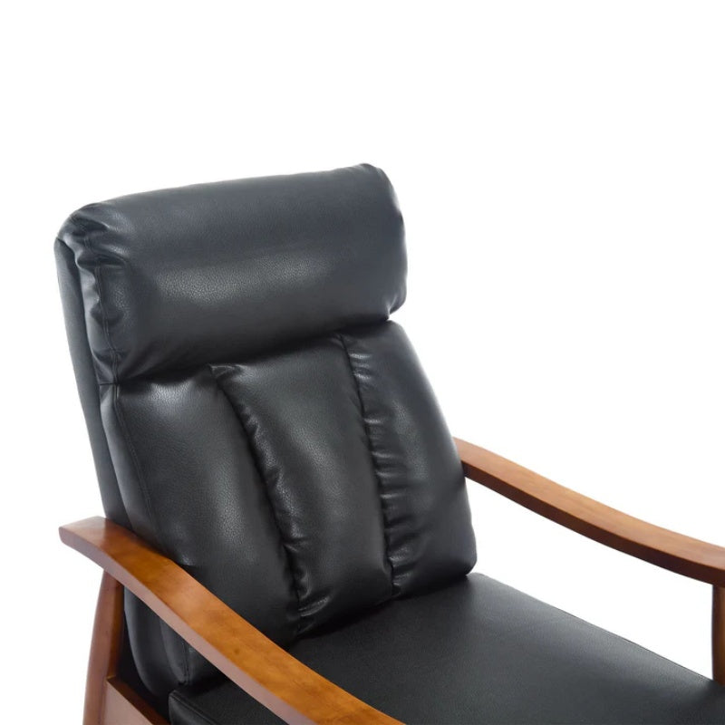 COOLMORE Wood Frame Armchair, Modern Accent Chair Lounge Chair for Living Room-海智集-Default-