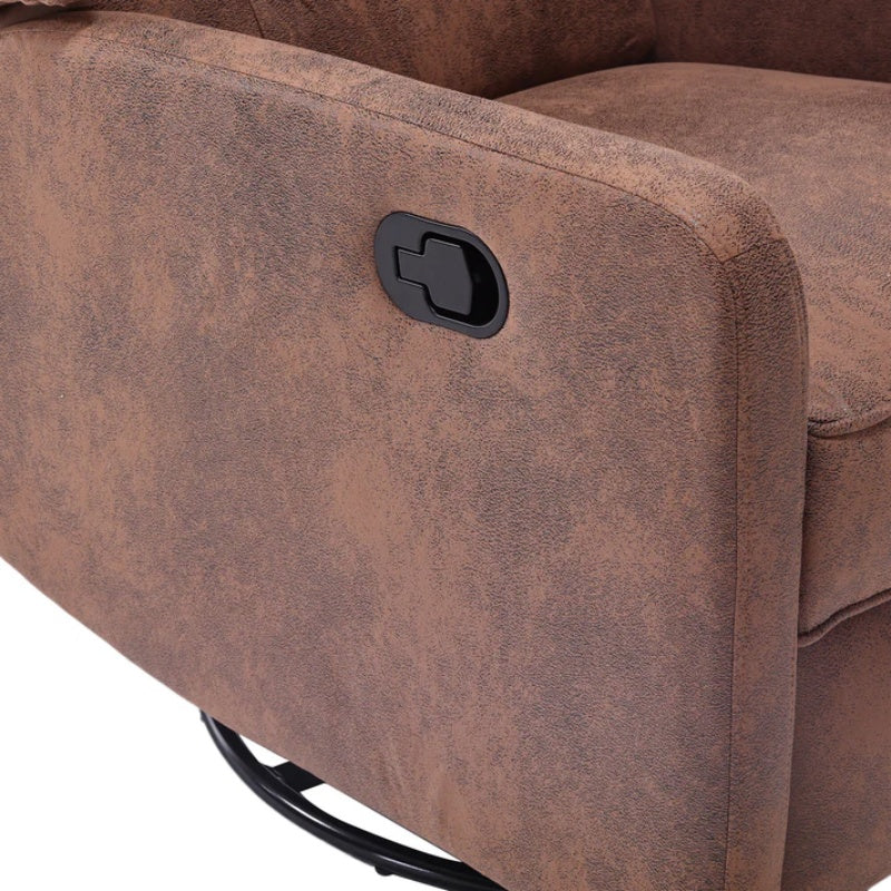 COOLMORE Rocking Recliner Chair,360 Degree Swivel Nursery Rocking Chair,Glider Chair,Modern Small Rocking Swivel Recliner Chair for Bedroom,Living Room Chair Home Theater Seat (Coffee)-海智集-Default-