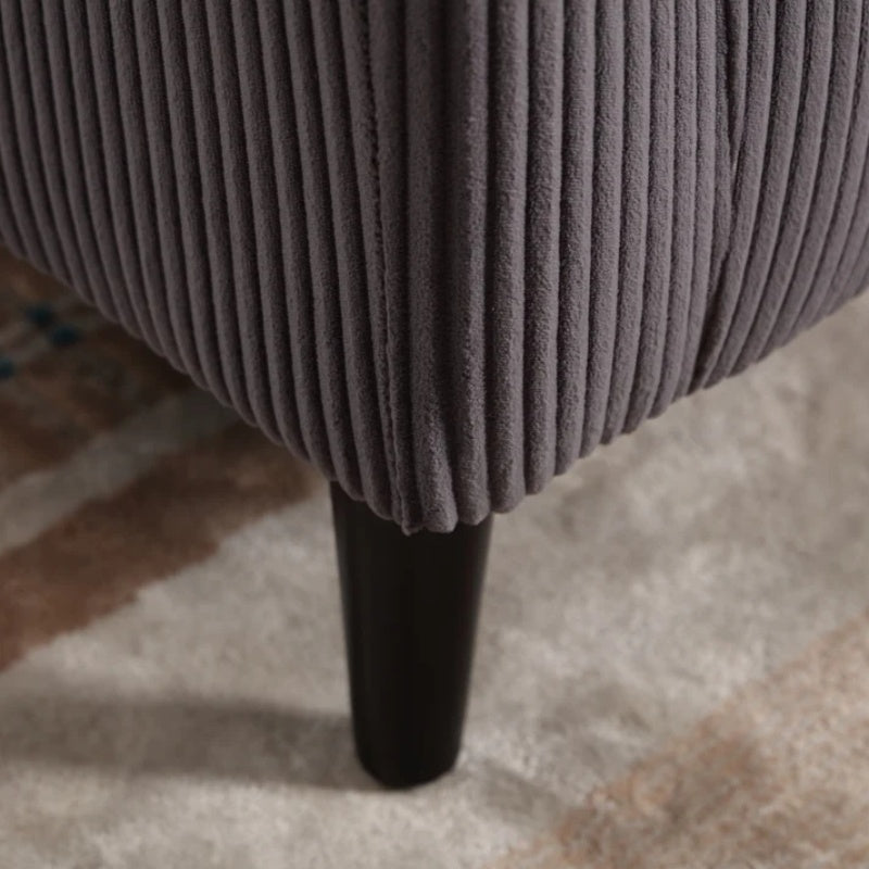 COOLMORE Living Room Accent Barrel Chair, Century Modern Style Decorative Chair, Armchair for Living Room with Thick Cushions and Pillows, Comfy Single Sofa Chair, Chair with Wooden Legs,dark grey-海智集-Default-