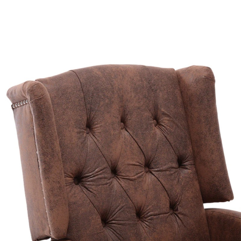 COOLMORE Rocking Recliner Chair,360 Degree Swivel Nursery Rocking Chair,Glider Chair,Modern Small Rocking Swivel Recliner Chair for Bedroom,Living Room Chair Home Theater Seat (Coffee)-海智集-Default-