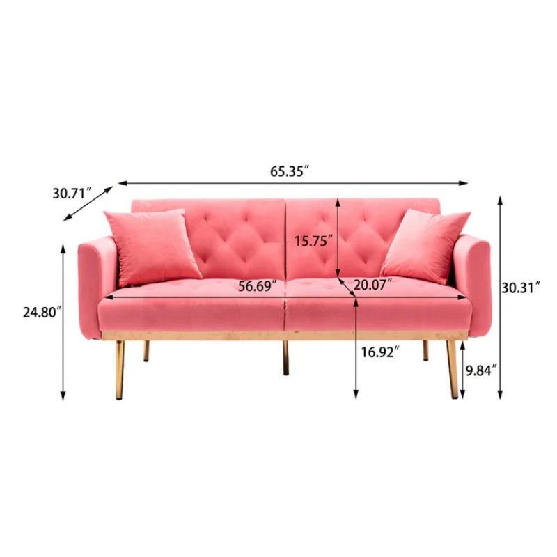 COOLMORE Velvet Sofa , Accent sofa .loveseat sofa with metal feet-海智集-Default-
