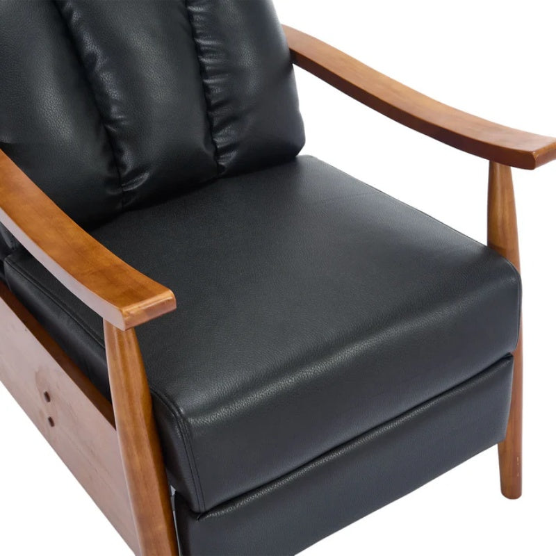 COOLMORE Wood Frame Armchair, Modern Accent Chair Lounge Chair for Living Room-海智集-Default-