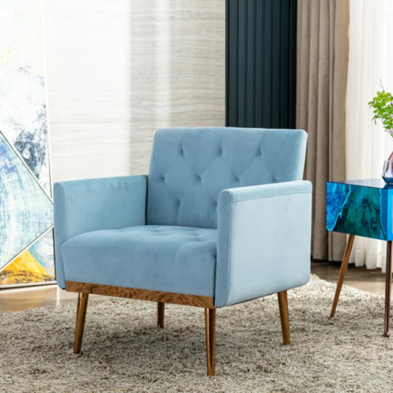 COOLMORE Accent Chair ,leisure single sofa with Rose Golden feet-海智集-Default-