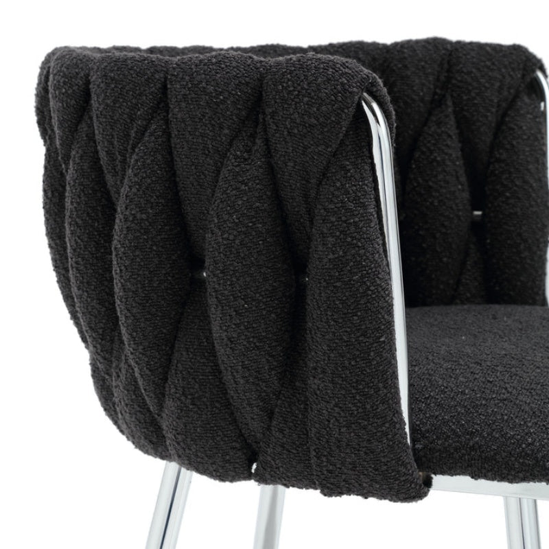 COOLMORE Leisure Dining Chairs Accent Chair Velvet Accent Lounge Chair With Metal Feet 2PC/SET-海智集-Default-