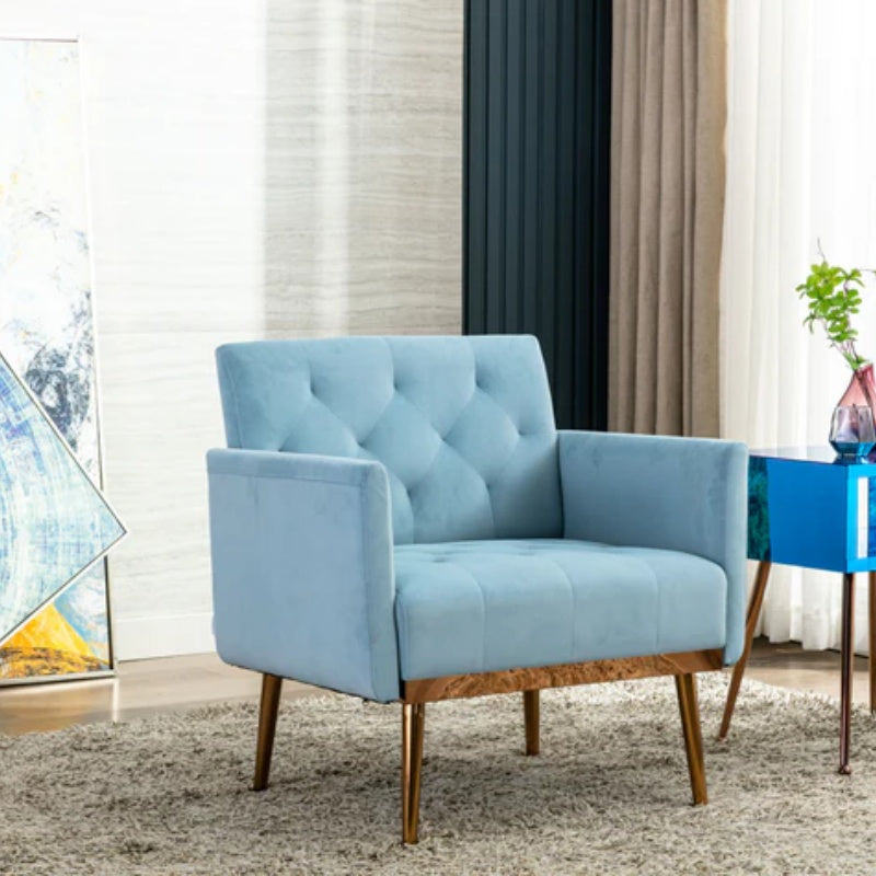 COOLMORE Accent Chair ,leisure single sofa with Rose Golden feet-海智集-Default-