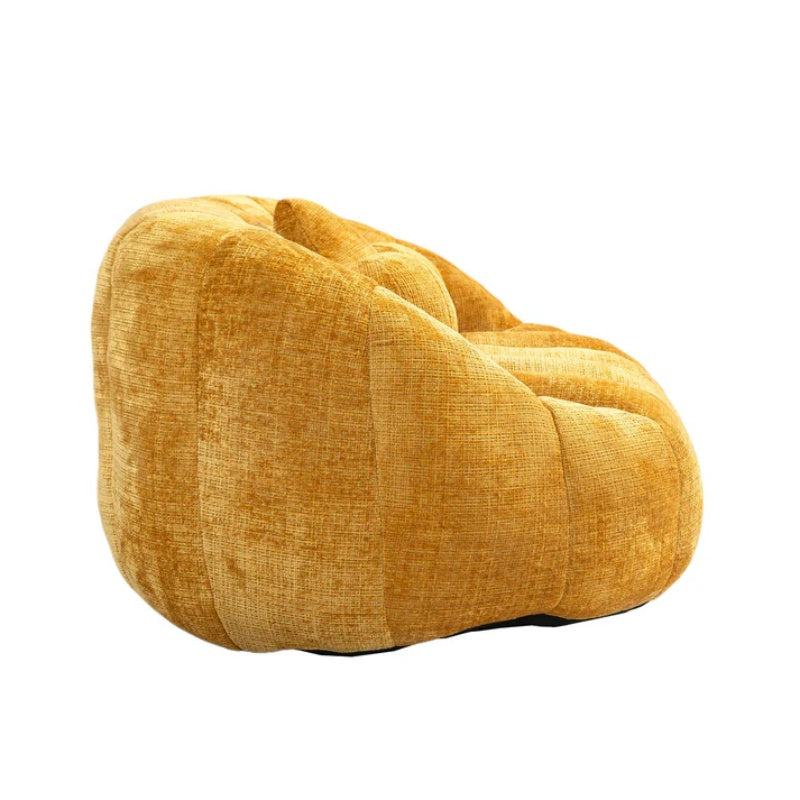Lazy Sofa High Back Bean Bag Chair Couch Yellow Chenille for Adults & Kids Indoor Outdoor-海智集-Default-