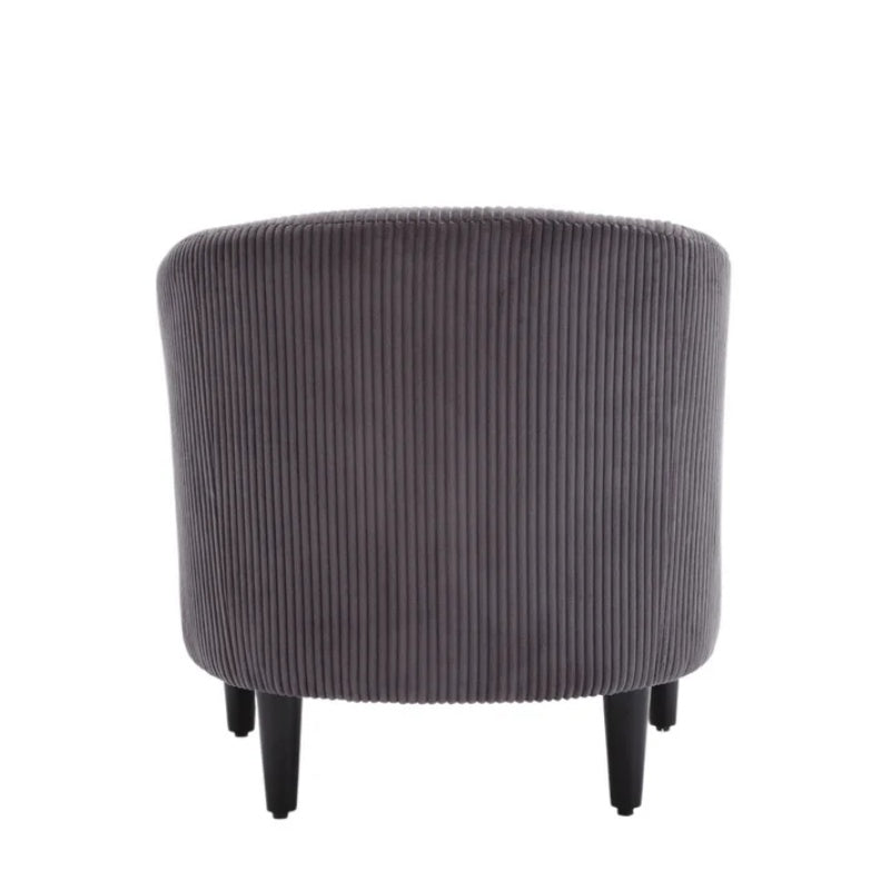 COOLMORE Living Room Accent Barrel Chair, Century Modern Style Decorative Chair, Armchair for Living Room with Thick Cushions and Pillows, Comfy Single Sofa Chair, Chair with Wooden Legs,dark grey-海智集-Default-