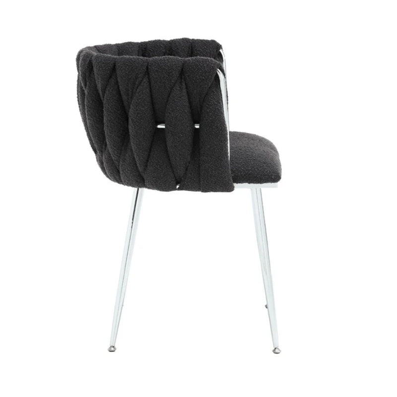 COOLMORE Leisure Dining Chairs Accent Chair Velvet Accent Lounge Chair With Metal Feet 2PC/SET-海智集-Default-