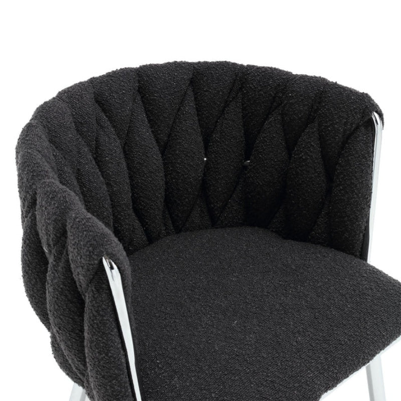 COOLMORE Leisure Dining Chairs Accent Chair Velvet Accent Lounge Chair With Metal Feet 2PC/SET-海智集-Default-