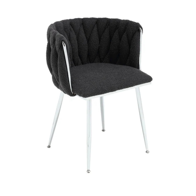 COOLMORE Leisure Dining Chairs Accent Chair Velvet Accent Lounge Chair With Metal Feet 2PC/SET-海智集-Default-