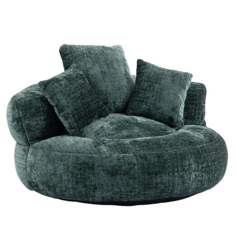 Emerald Chenille High Back Bean Bag Chair Couch with Three Pillows, Indoor & Outdoor, Single Gaming Sofa for Bedroom and Office-海智集-Default-