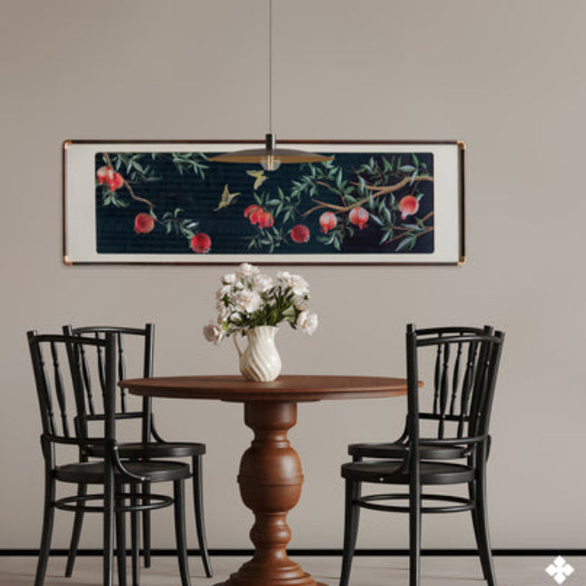 New Chinese Style Wall Art - Hand-Painted Ink Landscape Canvas Painting with Wood Frame, Oriental Home Decor for Living Room & Bedroom-海智集-