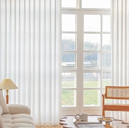 Translucent but not permeable gauze, dreamy gauze curtains for the living room, white sand for the balcony, and thin gauze for the bay window-海智集-