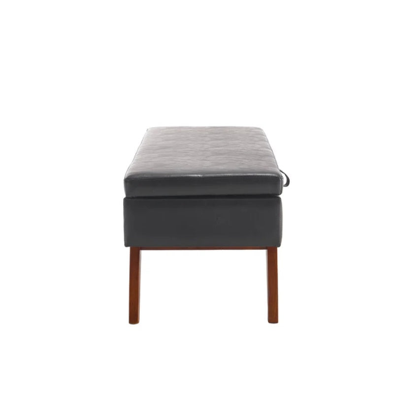 COOLMORE Teddy wool fabric, solid wood feet for solid weighing, and bed end stool with storage function-海智集-Default-