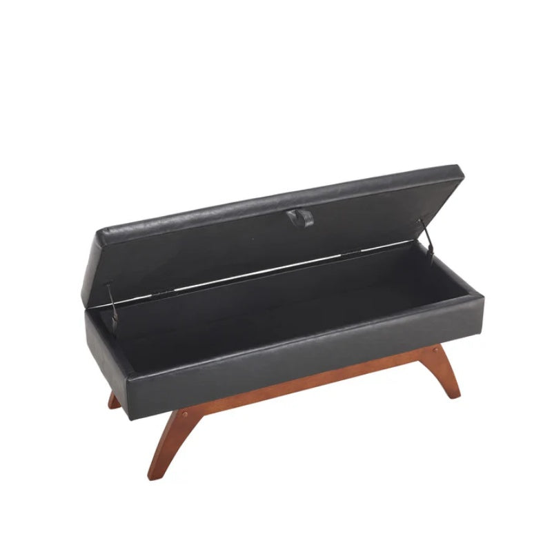 COOLMORE Teddy wool fabric, solid wood feet for solid weighing, and bed end stool with storage function-海智集-Default-