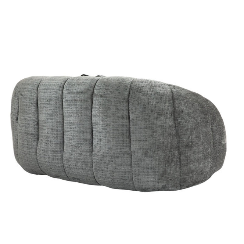 Durable Comfort High Back Bean Bag Sofa Lounger for Adults and Kids, Gray Chenille-海智集-Default-