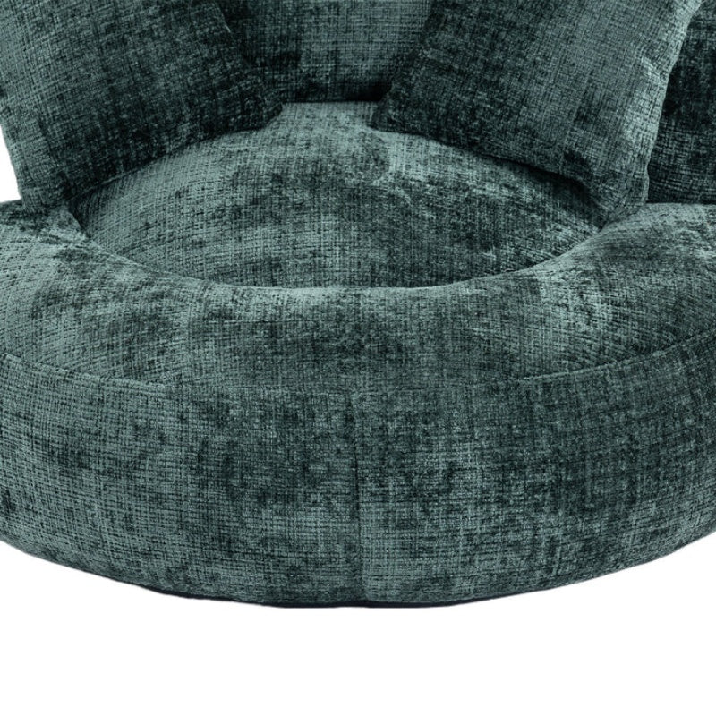Emerald Chenille High Back Bean Bag Chair Couch with Three Pillows, Indoor & Outdoor, Single Gaming Sofa for Bedroom and Office-海智集-Default-